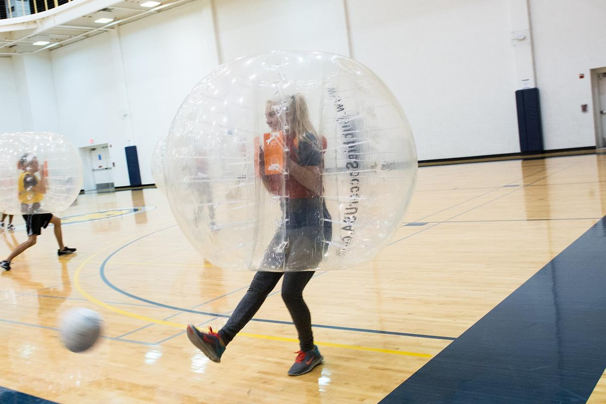Bubble soccer and inflatable games